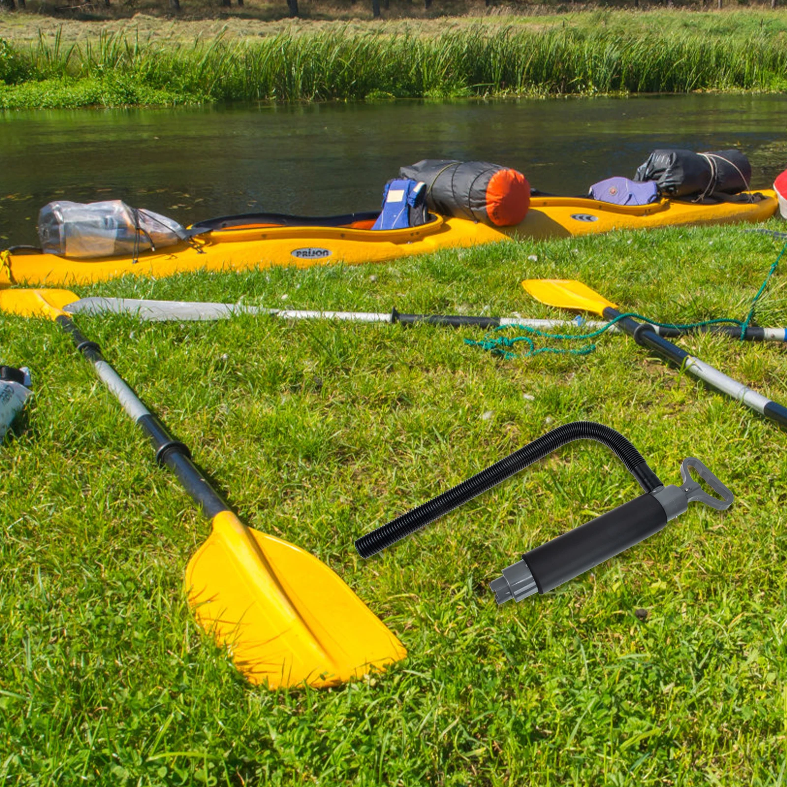 

Portable Kayak Pump Professional Hand Water Bilge Pumps for Boats Canoeing Accessories Durable Gear Shape Design Sucks More