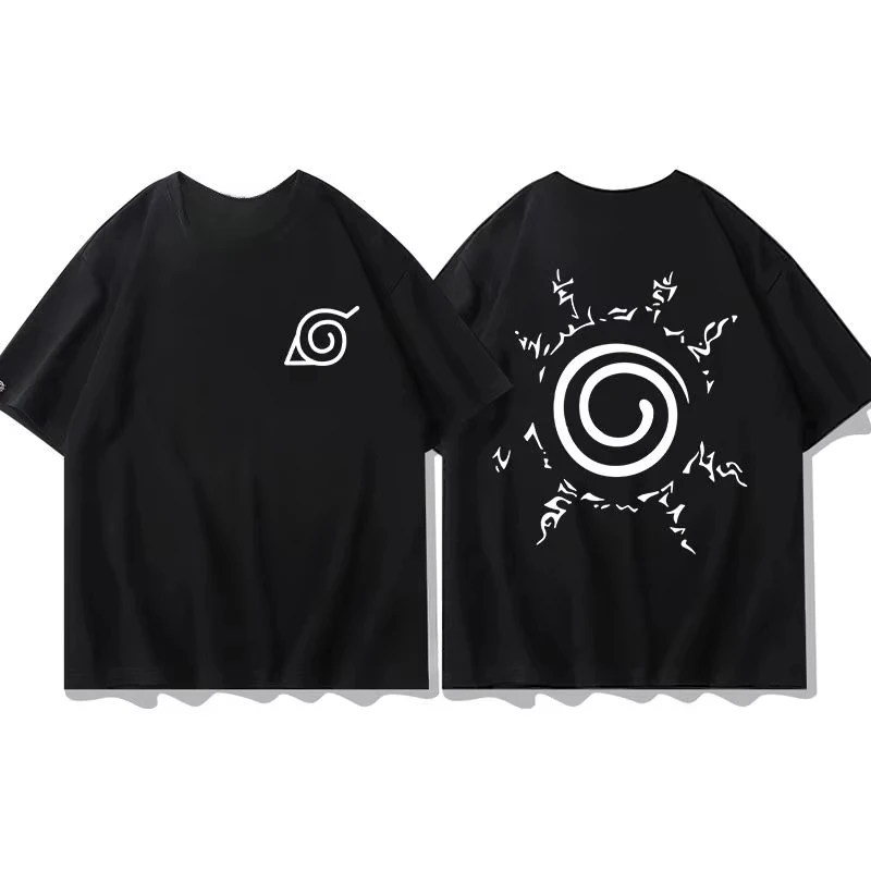 Anime Naruto Print Tops Summer New T-shirt Unisex Anime Naruto Sports Men Women and Kids T-shirt