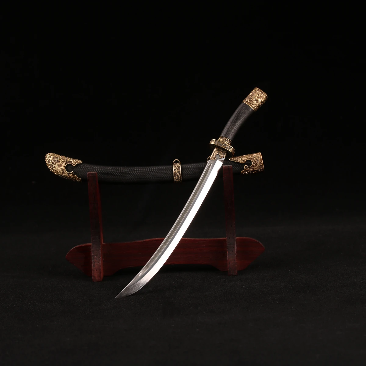 16cm miniaturowy 1:6 chiński starożytny miecz 6.35 ”nóż w stylu minga Katana miecz klasy kolekcjonerskiej ręcznie robione miniatury broni 1/6