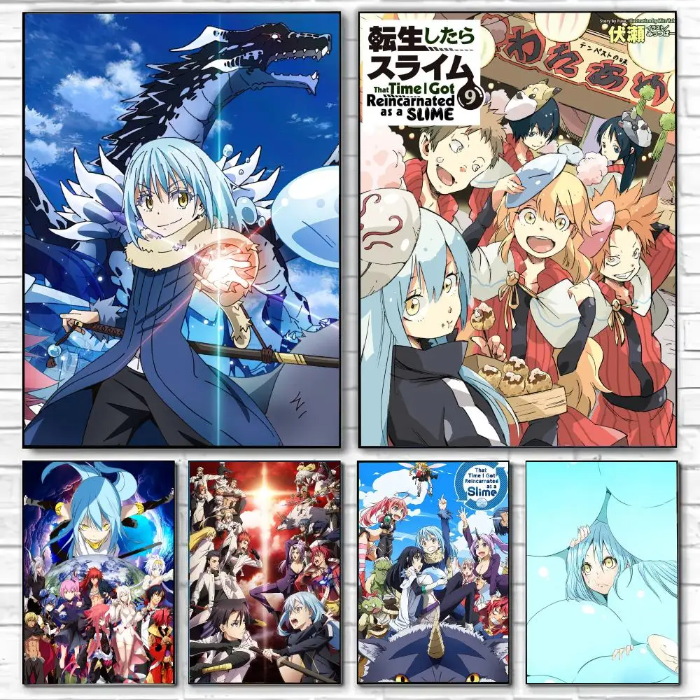 That Time I Got Reincarnated As A Slime Poster Wall Art Print Removable Water-Resistant Home Decor For Bedroom Apartment Gift