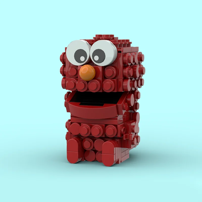 211 Piezas MOC Elmo Sesame Street Brickheadz, Bloques de Construcción de Modelos, Juguetes de Arquitectura, Regalo de Navidad, Educación, Ladrillos Creativos DIY