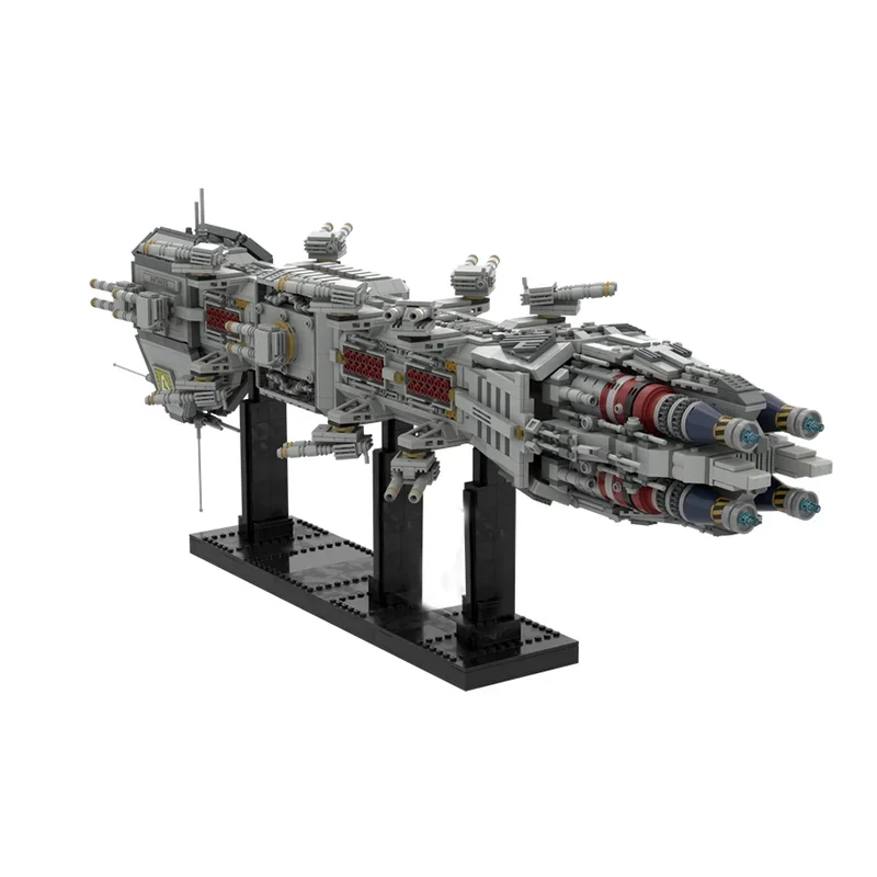 Modelo de nave espacial militar moc blocos de construção dreadnought 5 modelo tecnologia tijolos montagem férias construmento presentes brinquedo