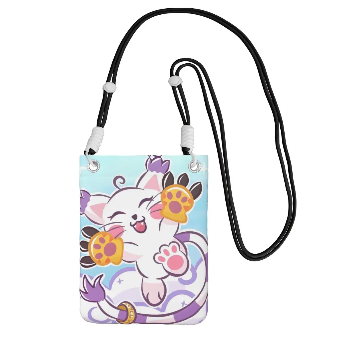 

Custom Casual Gatomon Mobile Phone Bag Traveling Women Men Adventure Anime Small Crossbody Purse Smart Phone Wallet With Strap