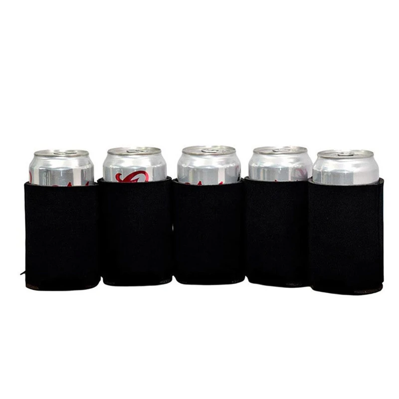 10PCS Neoprene Beer Can Cooler Drink Cup Bottle Sleeve Insulator Wrap Cover New White