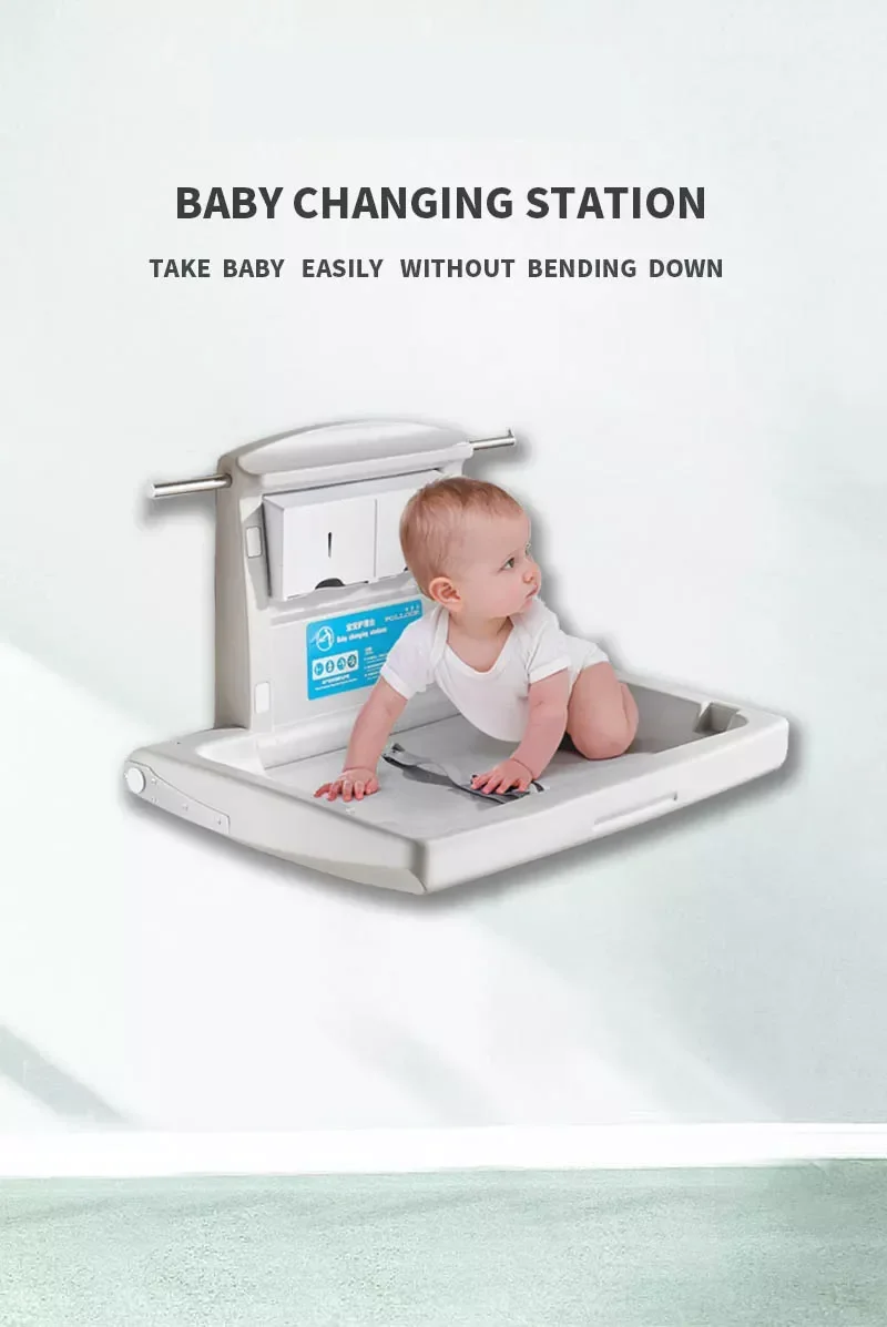 Hot Sale Baby Changing Station Commercial Wall Mounted Foldable Baby Diaper Changing Station Accepted Oem/Odm