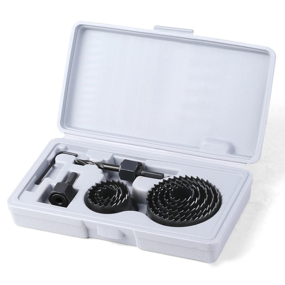 

For Soft Wood PVC Board Plasterboard 5/8/13pcs Hole Saw Kit Drill Bit 19-127mm Hole Cutter Set