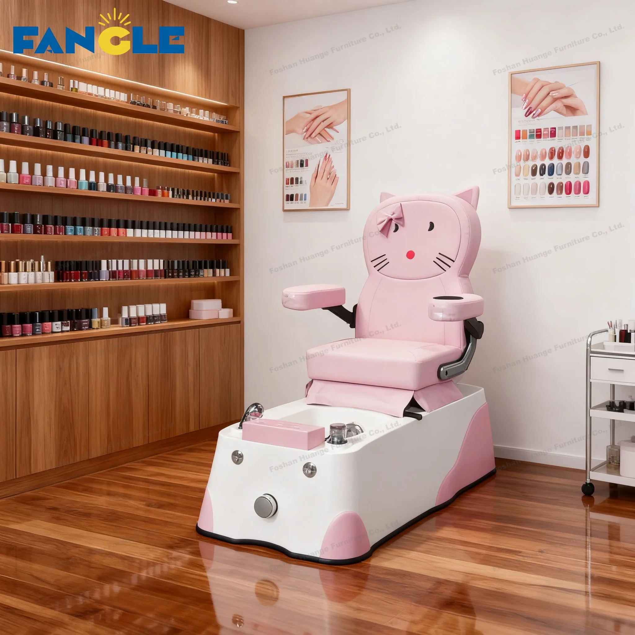 Luxuriy Pedicure Chair Kids Spa Chair With Butterfly Backrest Without Pipes Massage-for Nail Foot Massage Chair