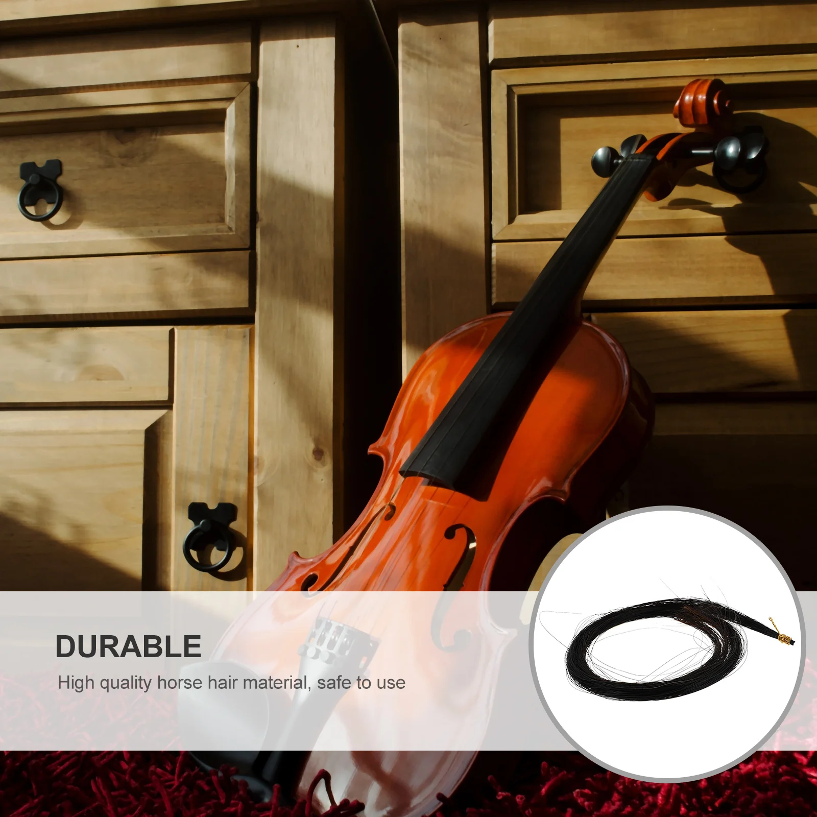 

2pcs 2 Bundles Viola Hair Bow Hair Black Professional Repairing Smooth Durable String Instrument Supplies Accessory