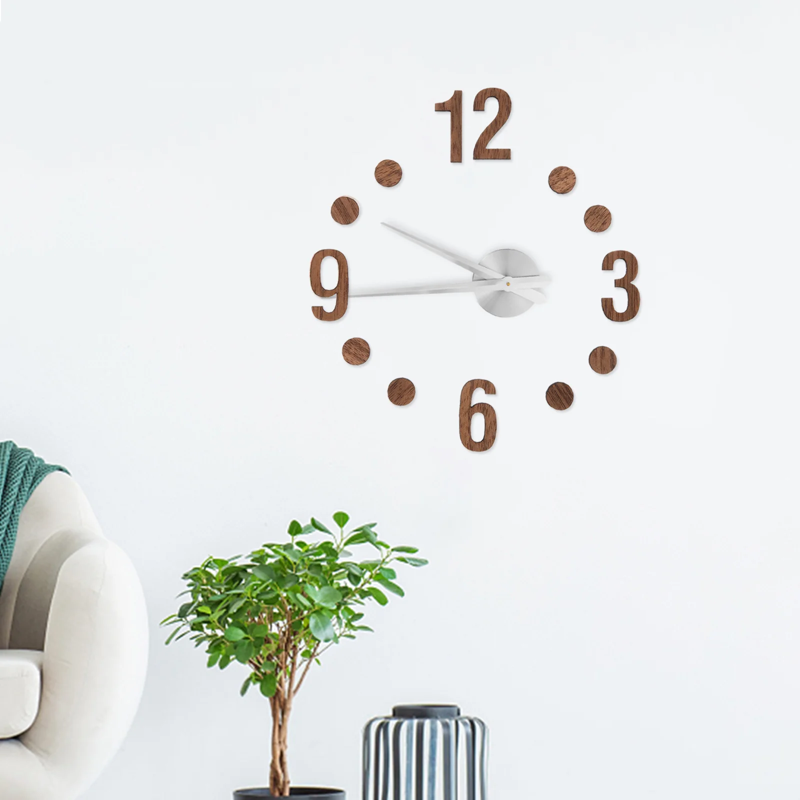 

DIY Large Cross-Stitch Clock Hands 3D Home Decor Quartz Mechanism Accessories Silver Environmentally Friendly No