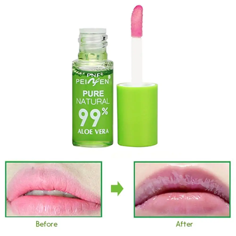 Brillo labial con cambio de temperatura, bálsamo labial que cambia de Color de Aloe Vera, no se decolora fácilmente, duradero, hidratante, nutre el maquillaje del lápiz labial