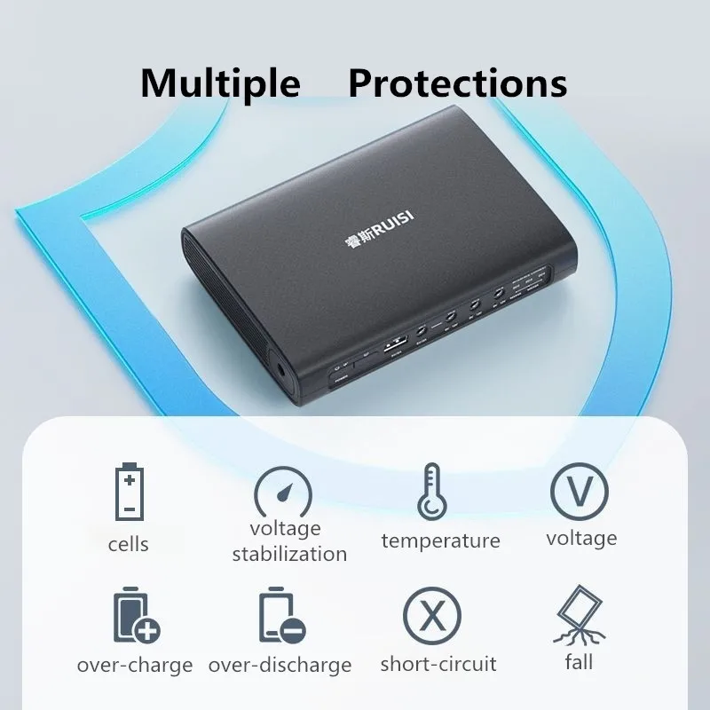 بطارية UPS حقيقية 12 فولت 9 فولت 5 فولت 27000 مللي أمبير 6A-2A 114 واط طاقة عالية لجهاز التوجيه/الشاشة/الهاتف المحمول/أضواء LED/مصدر طاقة الصوت