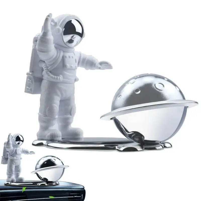 Solar Rotating Astronaut Planet Design zinc alloy  Car Aromatherapy Diffuser Auto Ornaments Decorative Fragrance for home cars