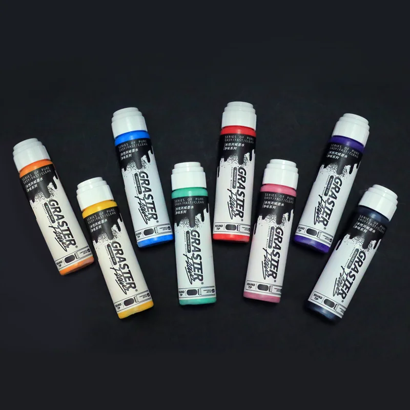 

18mm Graffiti Flowing Pen EnviroNmental Odorless Acrylic Pigment Oil-Based Pen Black Colored Round Head Painting Accessories