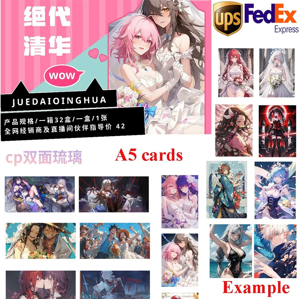 

Goddess Story A5 Xingheng Juedaiqinghua Crystal Glass Double-sided Waifu Cards Anime Sexy Girl Party Bikini Feast Card Kids Toy