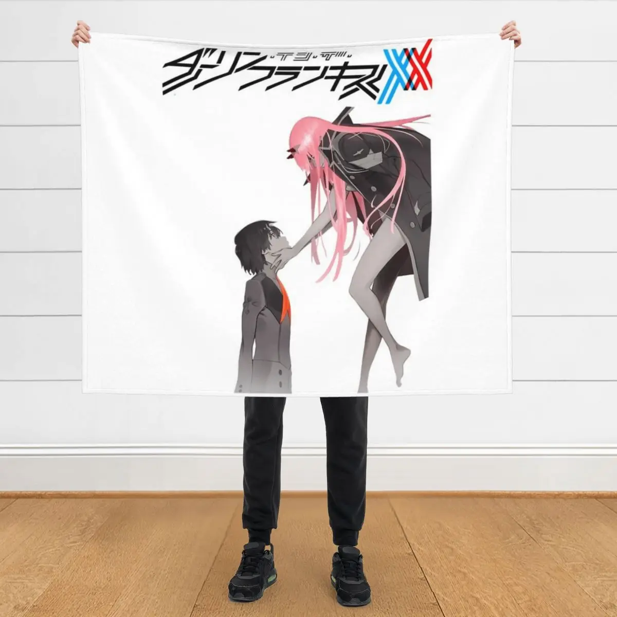 

Darling In Franxx Throw Blanket Plaid valentine gift ideas Decorative Sofas Blankets