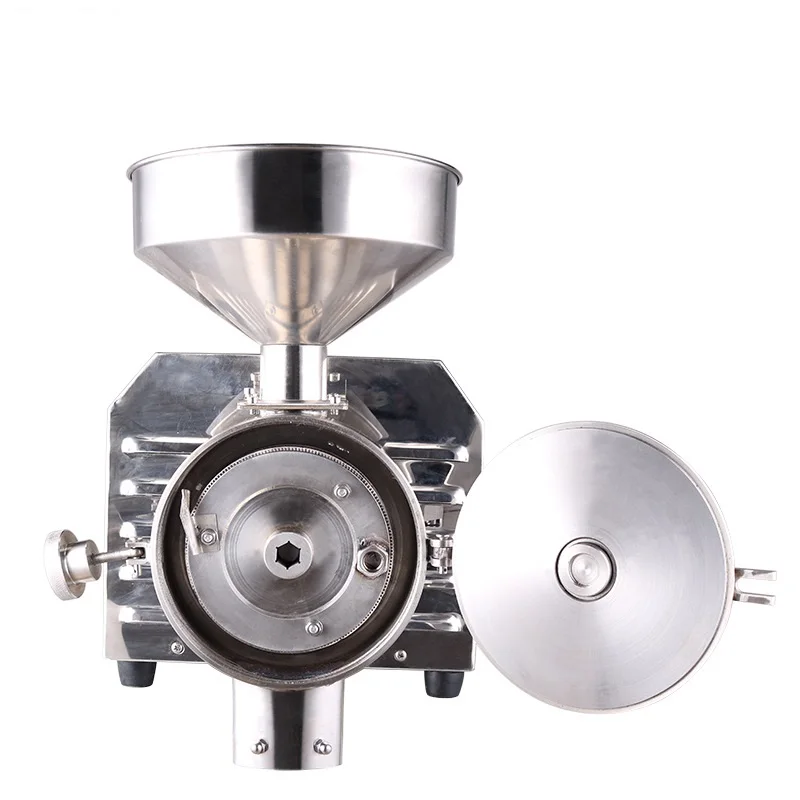 

Electric Stainless Steel Grain Crusher Commercial High Quality Pepper Grinder Household Grain Pulverizer Flour Mill Machine