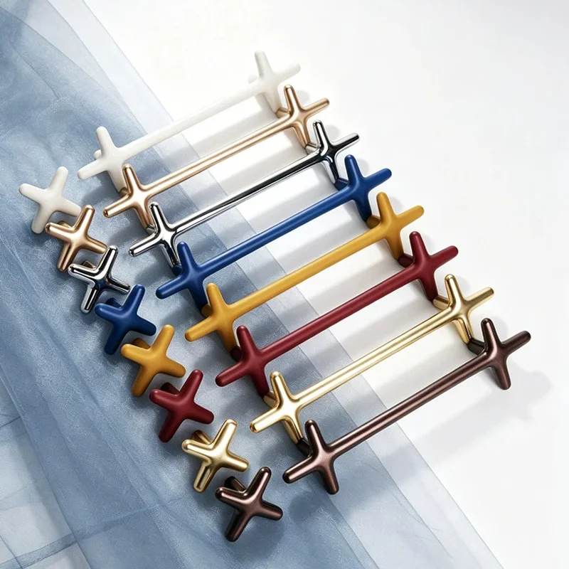 Creative Colorful Kitchen Cabinet Handles Chrome Silver Drawer Door Knobs Decor Cupboard Wardrobe Pulls Furniture Hardware