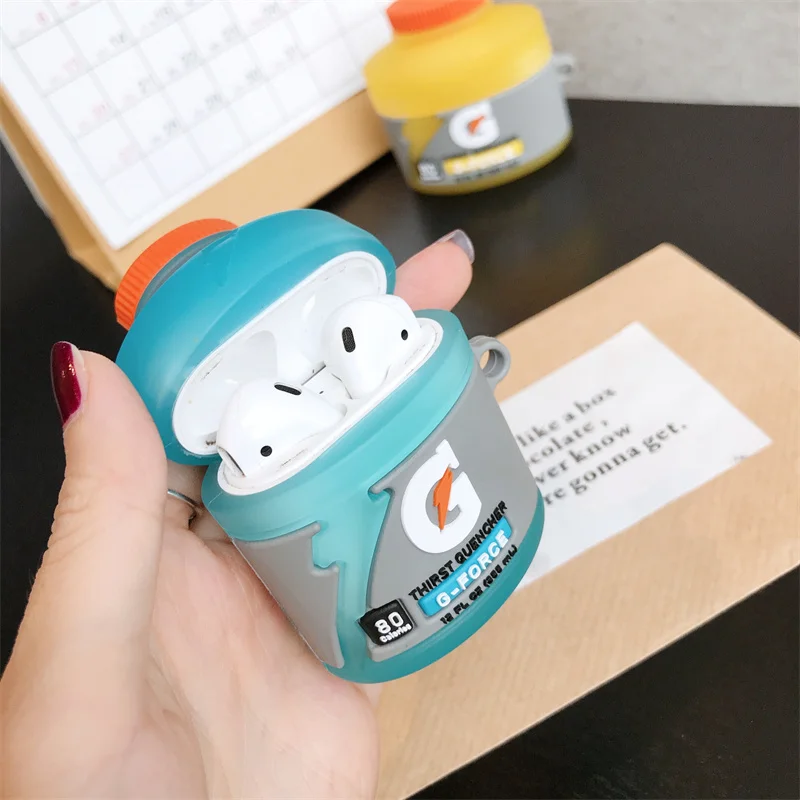 Sports Drink 3D Earphone Case for AirPods Pro 2 Cartoon Wireless Headphone Cover for AirPods 1 / 2 / 3 / Pro 2 Case Charging Box