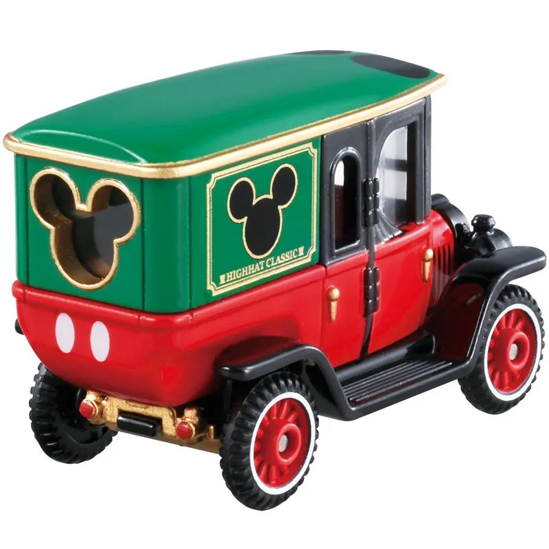 Original TAKARA TOMY Dream Tomica Disney DM-01 Mickey Mouse High Hat Classic Roadster 1/64 Diecast Alloy Model Car Collectible G
