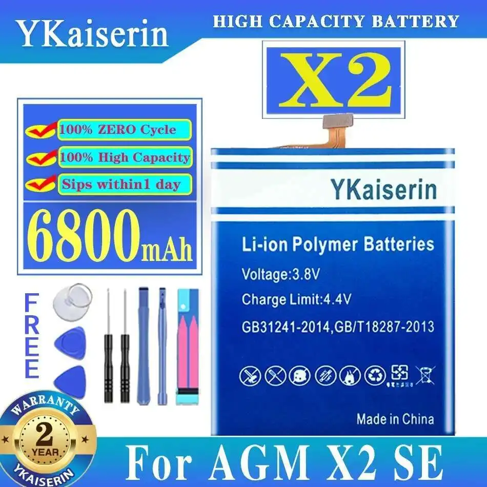 

Mobile Phone Battery Safe For Agm X2 SE 6800Mah