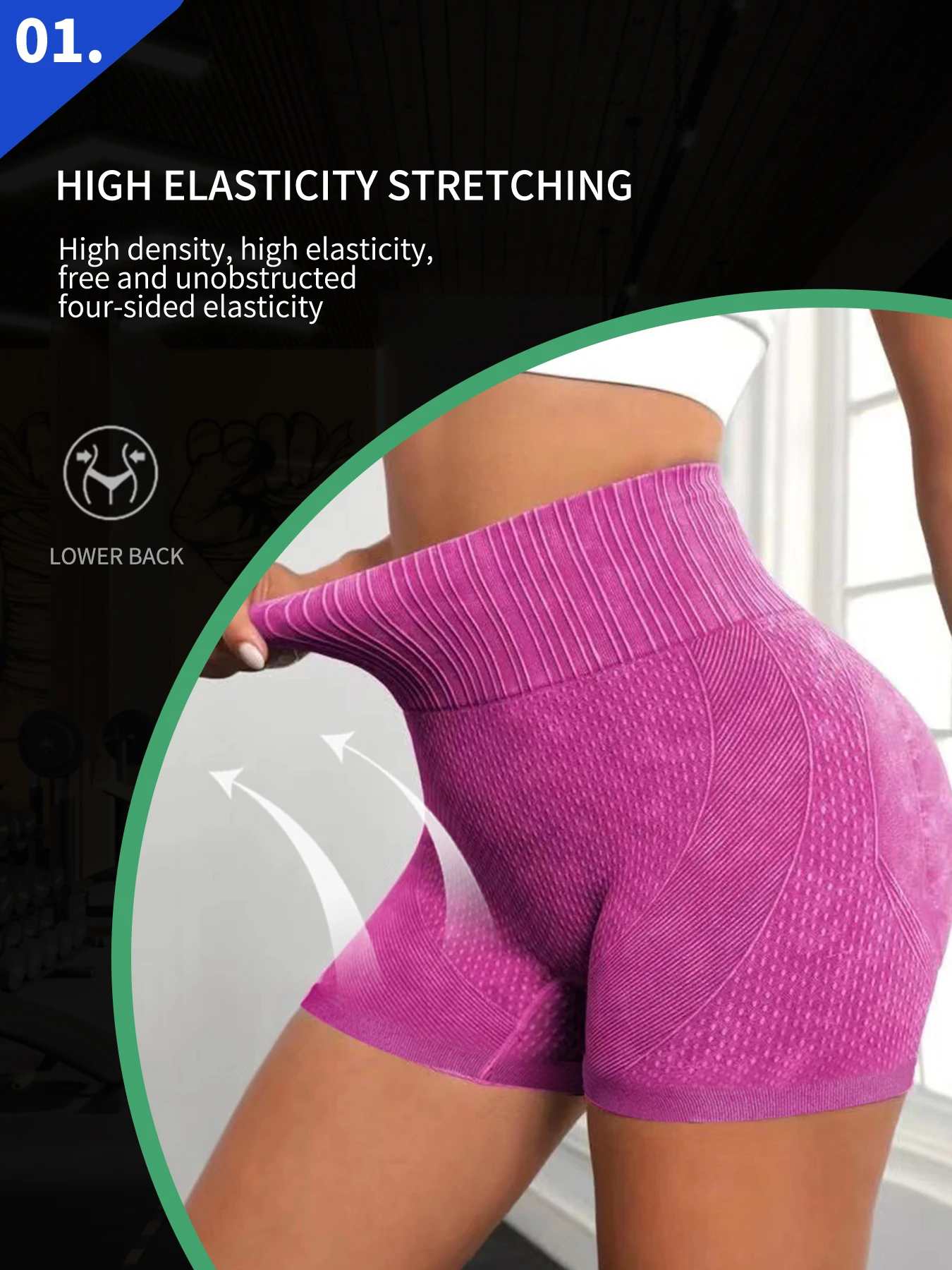 Tight, High Waisted, Sexy Peach Quick Drying, Breathable Yoga Pants, WOMEN'S Running, Sports, and Fitness Three Point Shorts