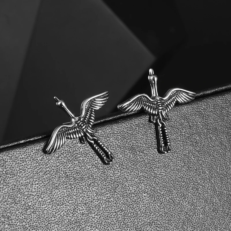 Fashion Trend Classical Creative White Crane Earrings Street Banquet Special Jewelry Accessories Gift Earrings for Women