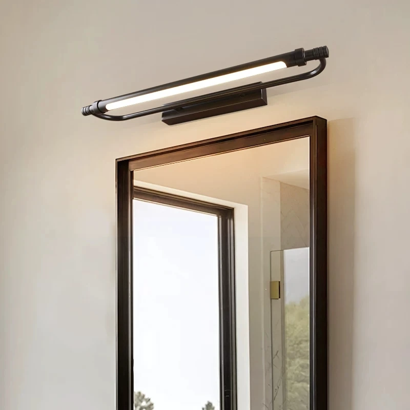 Copper Bathroom Vanity Light Wall Lamp, Mirror Cabinet Special Lights, Anti-Fog Bathroom Lamp,Decoration Oil Painting Fill Light