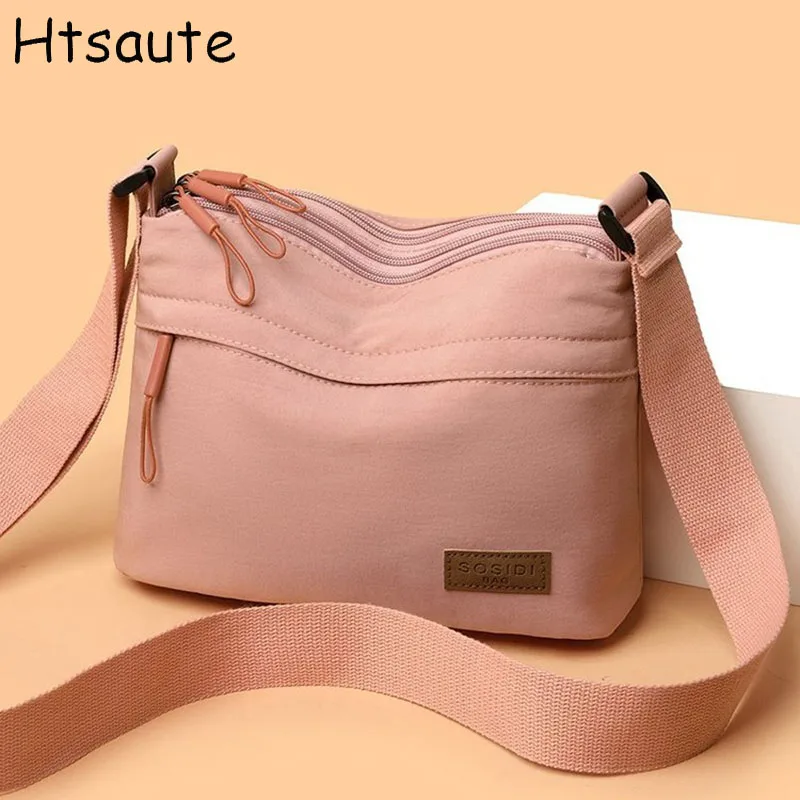 

Vintage Solid Nylon Single Shoulder Bags For Women Large Capacity Crossbody Bag Casual Shopping Tote Messenger Handbags Totes