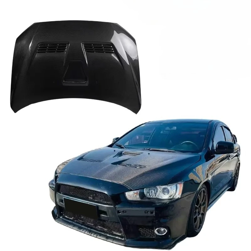 

Customized a Style Real Carbon Fiber Bonnet Front Hood for Mitsubishi Lancer EVO 10 2007-2014 2015 Carbon Engine Hood Upgrade
