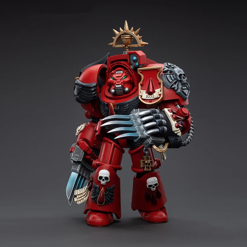 JOYTOY Warhammer 40K Blood Angels Terminadores de asalto Hermano Tyborel 1:18 Figura de acción, modelo de colección regalo para adultos