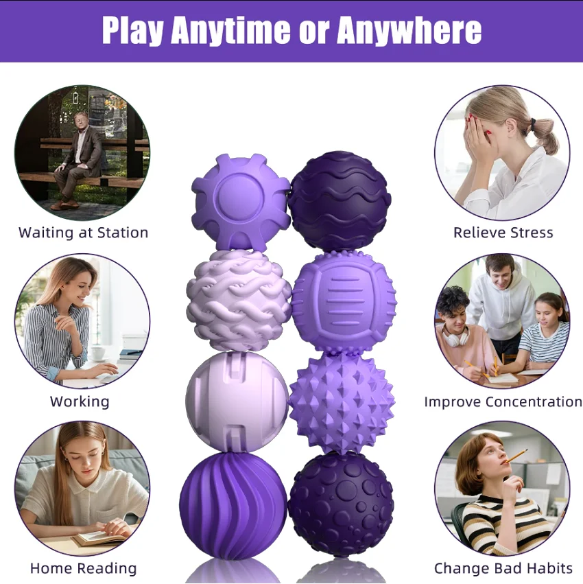 لعبة تململ مغناطيسية كرات سيليكون لتخفيف الضغط المغناطيسي لعبة تململ محمولة من السيليكون للتركيز وتخفيف التوتر والقلق #4