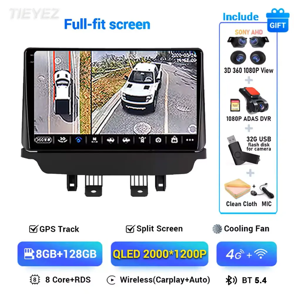 Android 15 Voor Mazda CX-3 DK Mazda 2 DJ 2014-2023 Multimedia Speler Radio Stereo Head Unit GPS Navigatie 4G WIFI BT DSP DVD