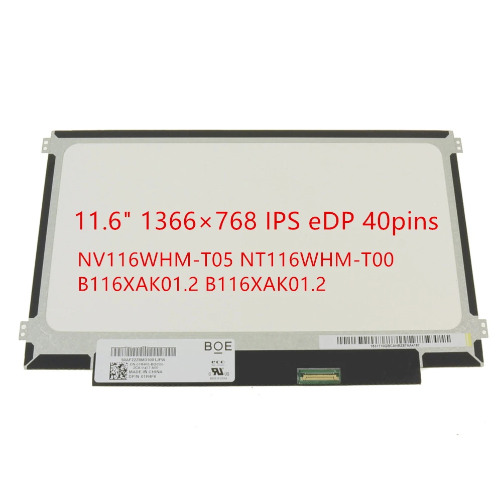 

NV116WHM-T05 V8.0 11.6" 1366×768 IPS eDP 40Pins LCD Touch Screen for HP Chromebook 11 11A G6 G7 G8 G9 EE