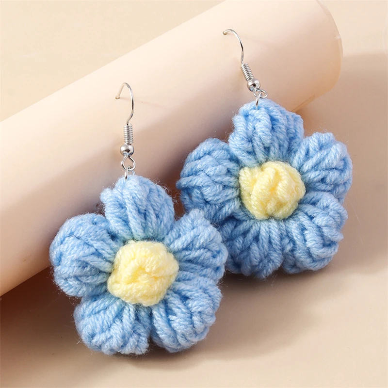 Modische handgefertigte Blumen-Ohrringe für Damen, Brincos Femme, hängende Ohrringe, Mädchen, Party, Festival, Schmuck, Geschenke – Detail 10
