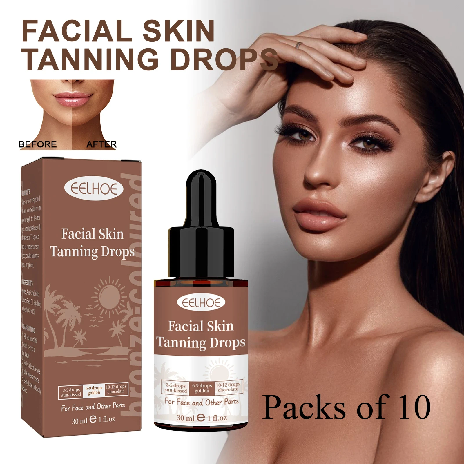 Face Tanning Essence Outdoor Sunbathing Creates Natural Bronze Colored Skin With Even Skin Tone Moisturizes Can Use Facial&Body