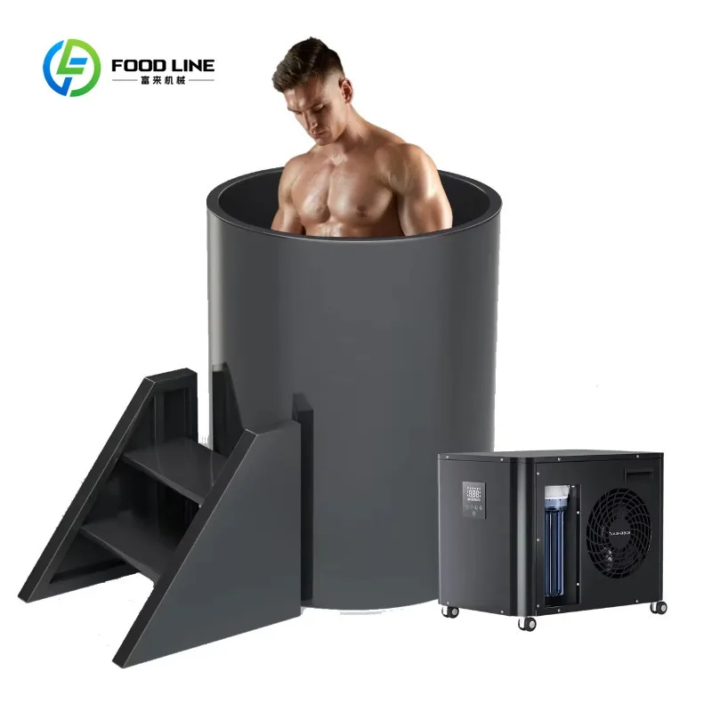 

Customized Stainless Steel Liner Ice Bucket Athlete Recovery Ice Bathtub Cold Plunge Spa Tub 304 Steel Cold Ice Bath Tub