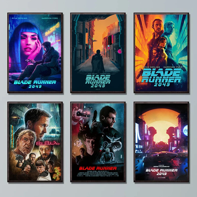 الكلاسيكية الرجعية المستقبل الفيلم بليد عداء 2049 المشارك يطبع حائط لوح رسم صورة فنية غرفة المعيشة بار نادي مقهى ديكور المنزل #2