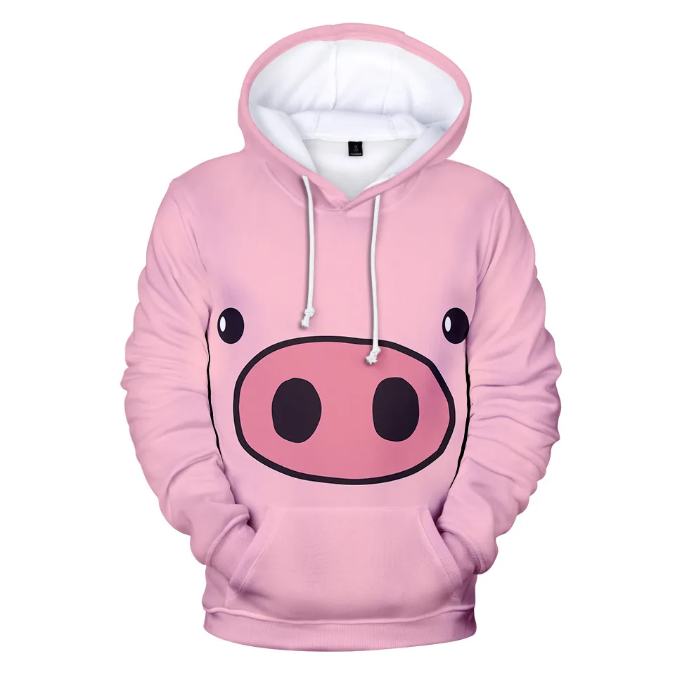 Kawaii Cute Pig Hoodie Goth Aesthetic Harajuku Sweatshirt Women Hipster Fashion Harajuku Vintage Long Sleeve Hoody Men
