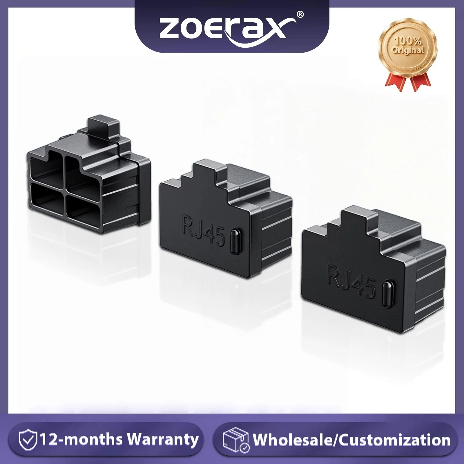 

ZOERAX RJ45 Port Dust Plug Port Reusable Ethernet Port Protector Dustproof Moisture-Proof for Router, Switch, Patch Panel