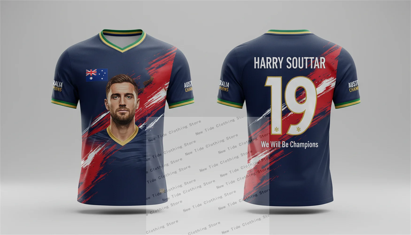 Australia 2026 Football Soccer Jersey And T-Shirt For Men Fans - Fan Style Gear Collection Show Your Support Now 1