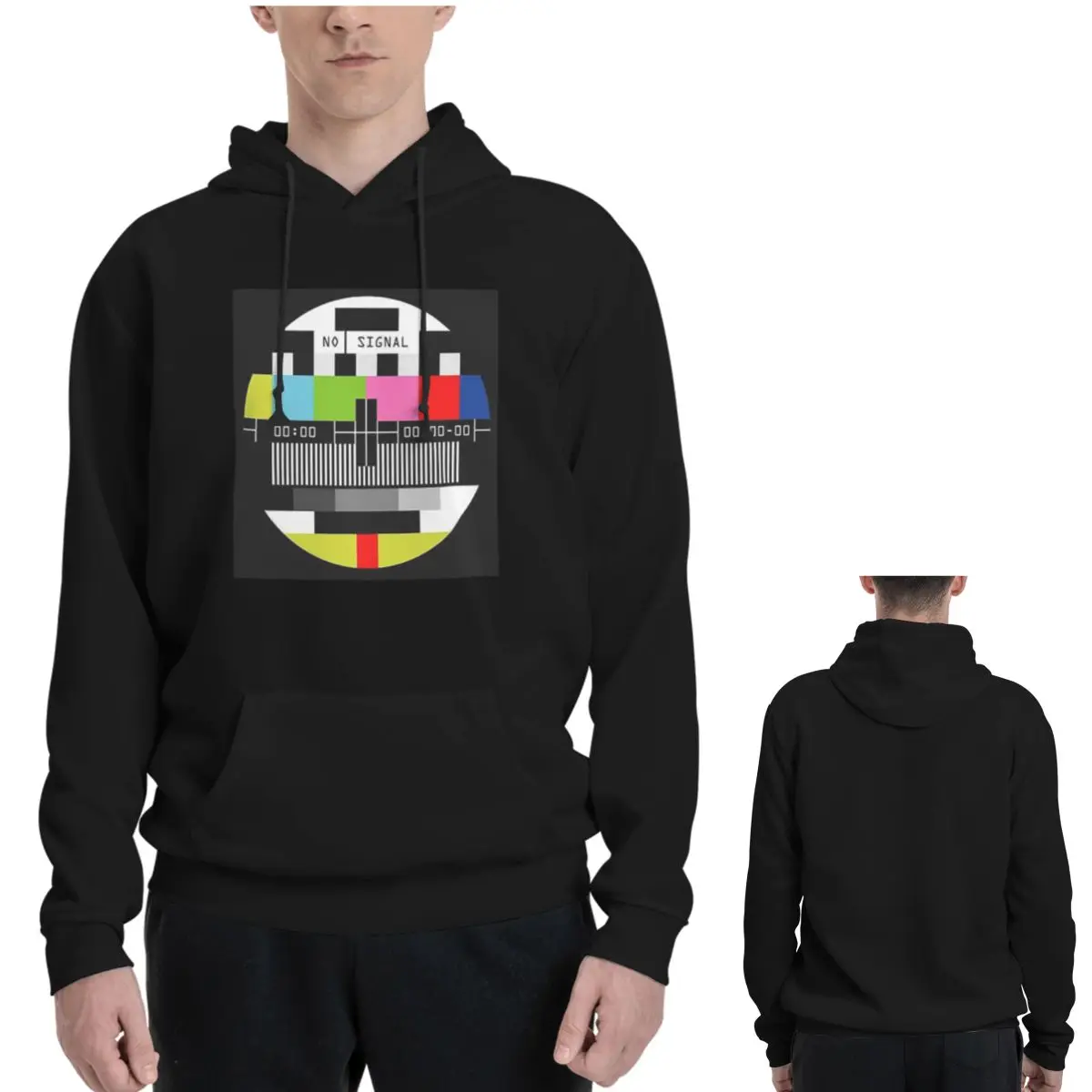 No Signal Please Stand By TV Test Screen Hoodies Unisex Casual Pullover Sweatshirt Fashion Long Sleeve Streetwear Autumn Winter