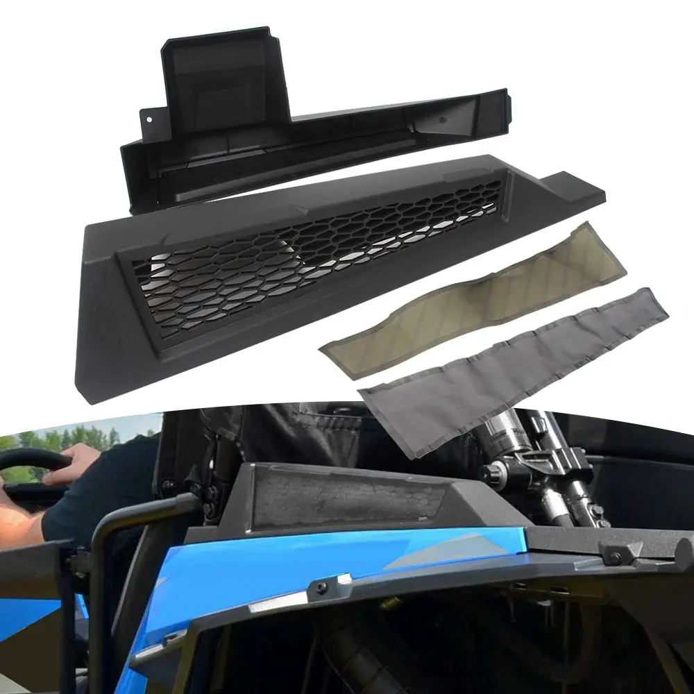 1Pair Air Intake Grill Bezel With Gauze Mesh Utv Accessories Vent Covers Compatible With Polaris Rzr Xp 2016 High-Quality Black