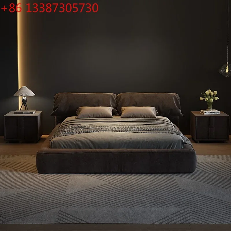 

Кровать Elephant Soft Bag: современная, простая, матовая тканевая кровать с встроенным матрасом, двуспальная, модель Bantam.