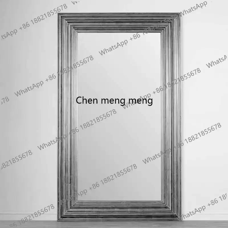F181 American floor, French retro full-body mirror, European-style carved dressing, home clothing store fitting mirror