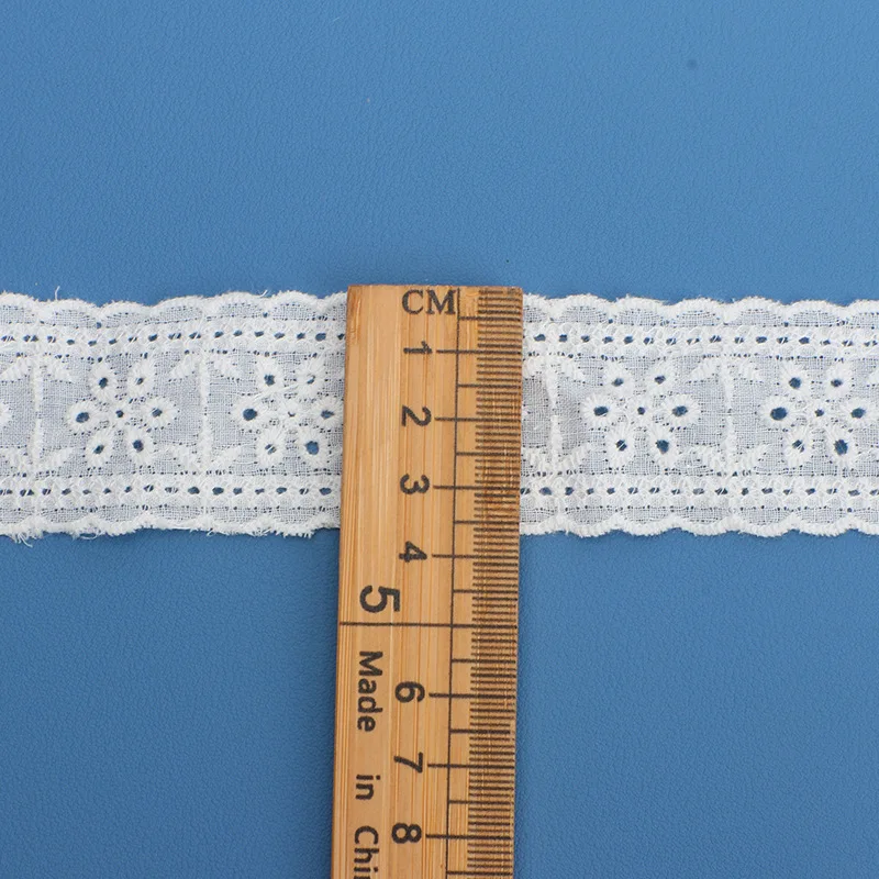 New Hollow Cotton Lace Embroidery Lolita Lace Fabric High Quality 2024 White Lace Applique Trim Brocade Fabric Decorate Clothes