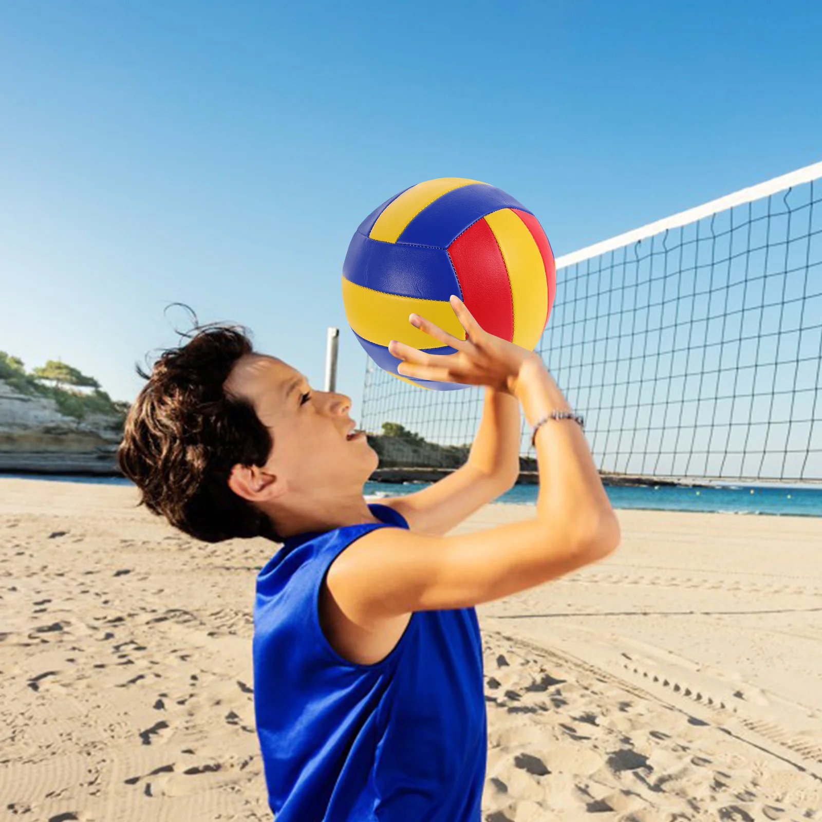 كرة طائرة شاطئية ناعمة مقاومة للماء مخيطة لتدريب الكرة الطائرة في الأماكن المغلقة والخارجية وممارسة كرة الرياضات المائية #6
