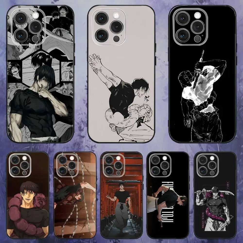 

Toji Fushiguro J-Jujutsu Kaisen Phone Case For iPhone 17,16,15,14,13,12,Pro,Max,Plus,E,SE4,Air,Mini Black Soft Box