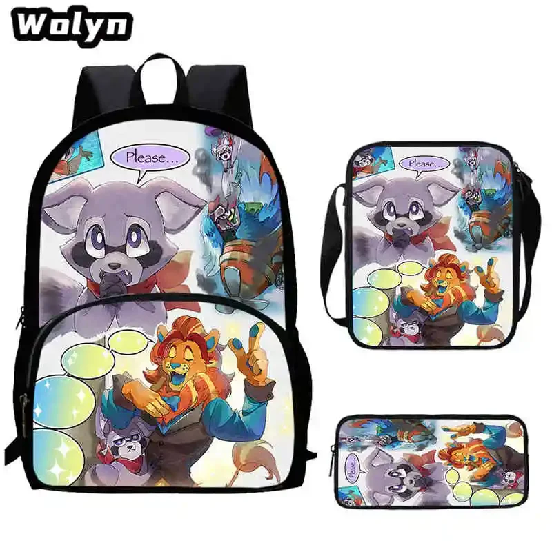 Cartoon indigo park Child Backpack with Front Pocket,Shoulder Bag,Pencil Bag for Aged 5-10  Cartoon School Bags  Boys Girll