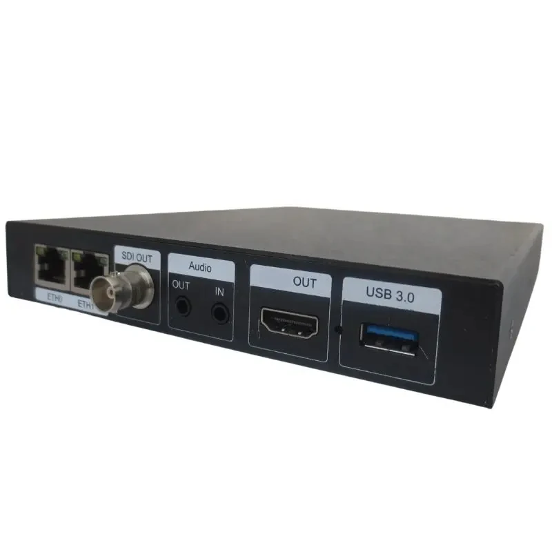 2CH Ip Rtsp إلى HDMI-متوافق مع SDI Video Audio H264 H265 فك التشفير