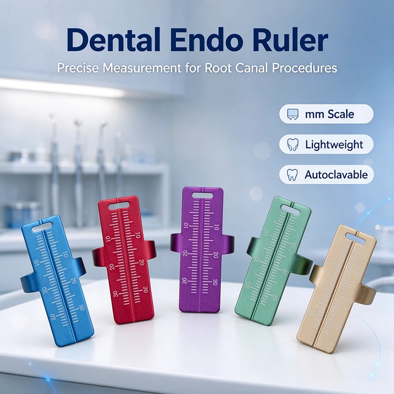 Dental Root Canal Measuring Ruler, Ring Ruler, Dental Stainless Steel Aluminum Alloy Ruler, Ring Ruler, Tooth Spacing Ruler